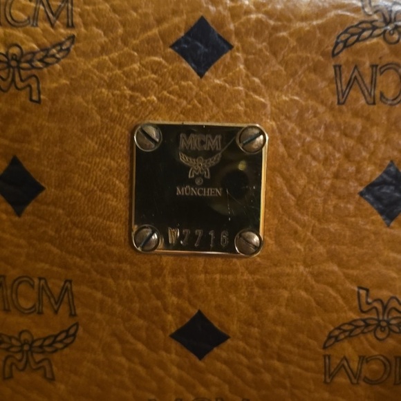 MCM cognac Crossbody Bag with Gold Accents - Picture 13 of 15
